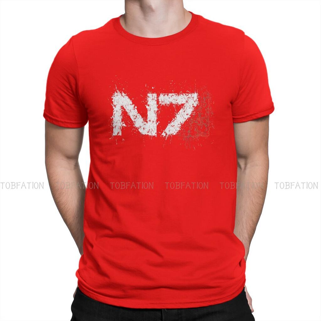 Retro TShirt For Men Mass Effect ME1 Game Clothing Fashion T Shirt 100 Cotton Print Loose Creative Gift
