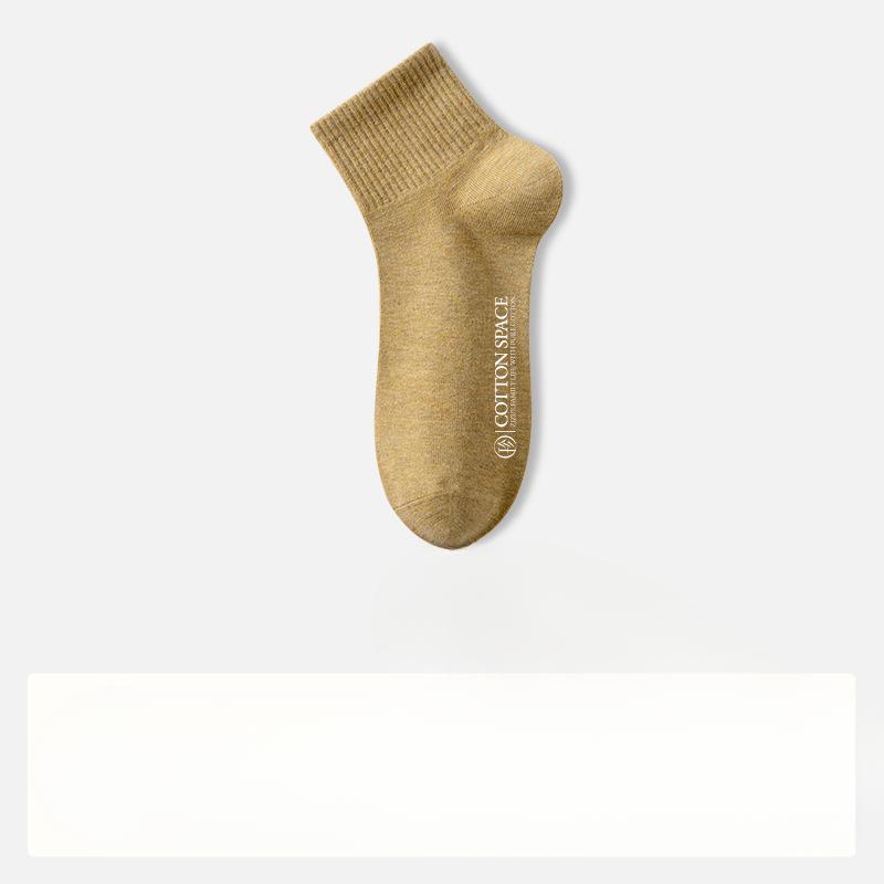 

Мужские новые осенние хлопковые дезодорирующие влагоотводящие спортивные носки 1 pair жёлтый