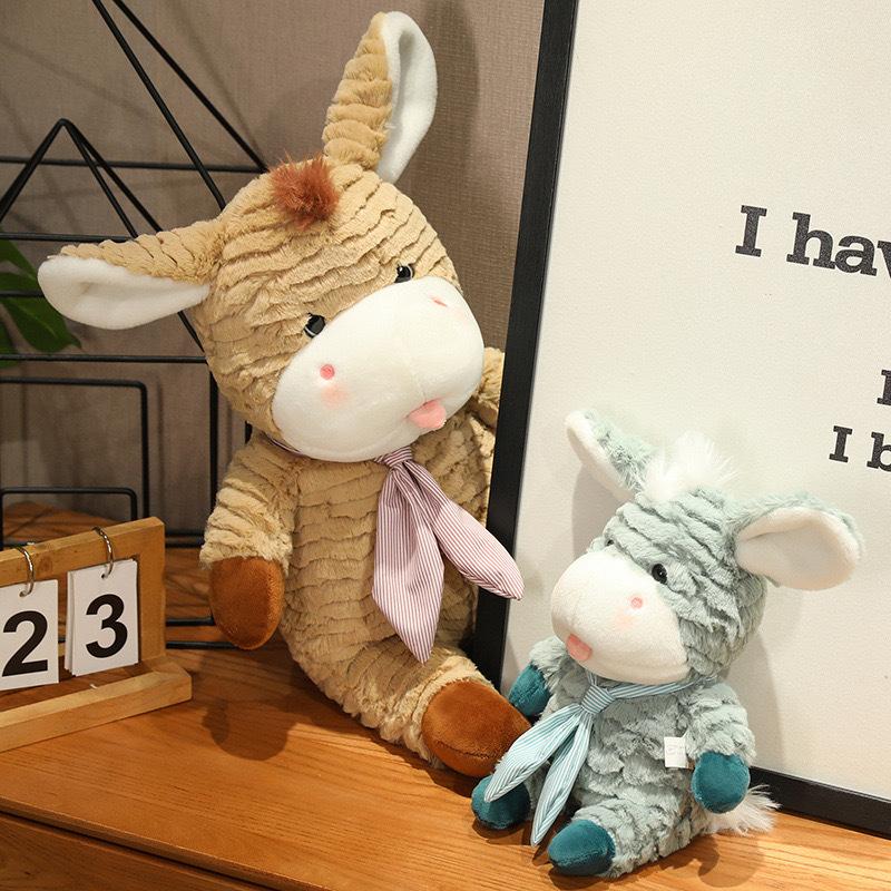 Cute Soft and Stubborn Donkey Plush Toys for Girls Birthday Gifts Doll Decorations Furniture Doll Ornaments