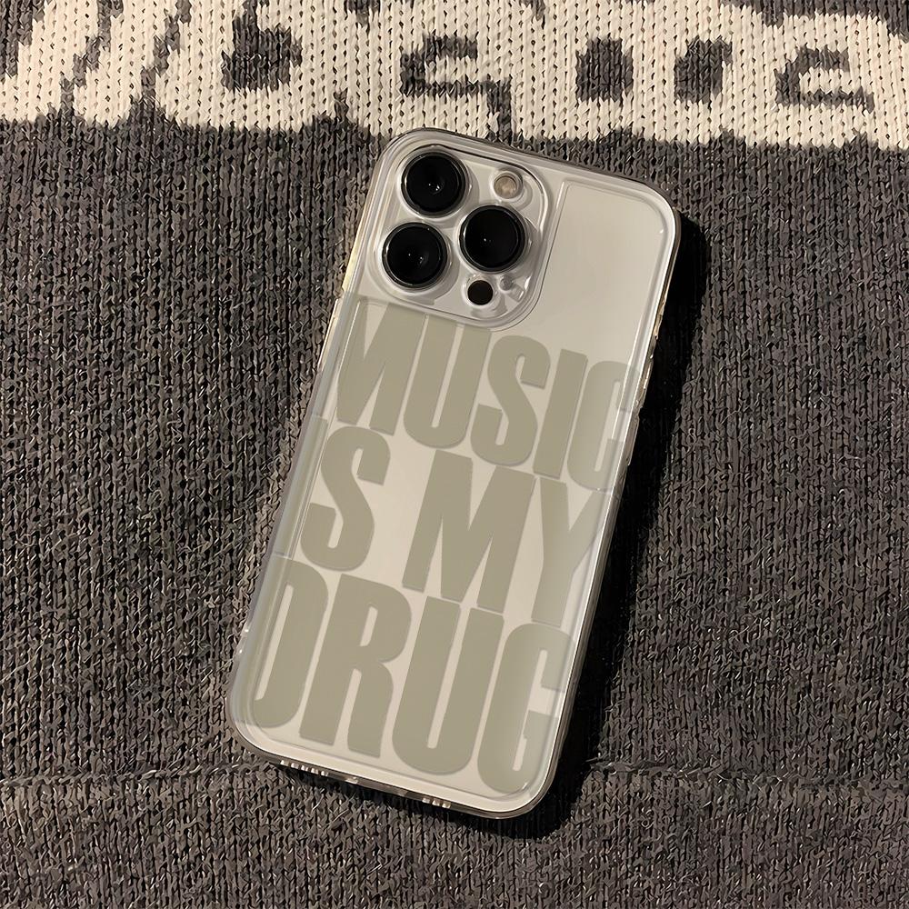 Music Is My Drug Phone Case For IPhone 17 17Air 11 12 13 14 15 16 Pro Max 14 15 16 Plus Shockproof Silicone Clear Bumper Cover