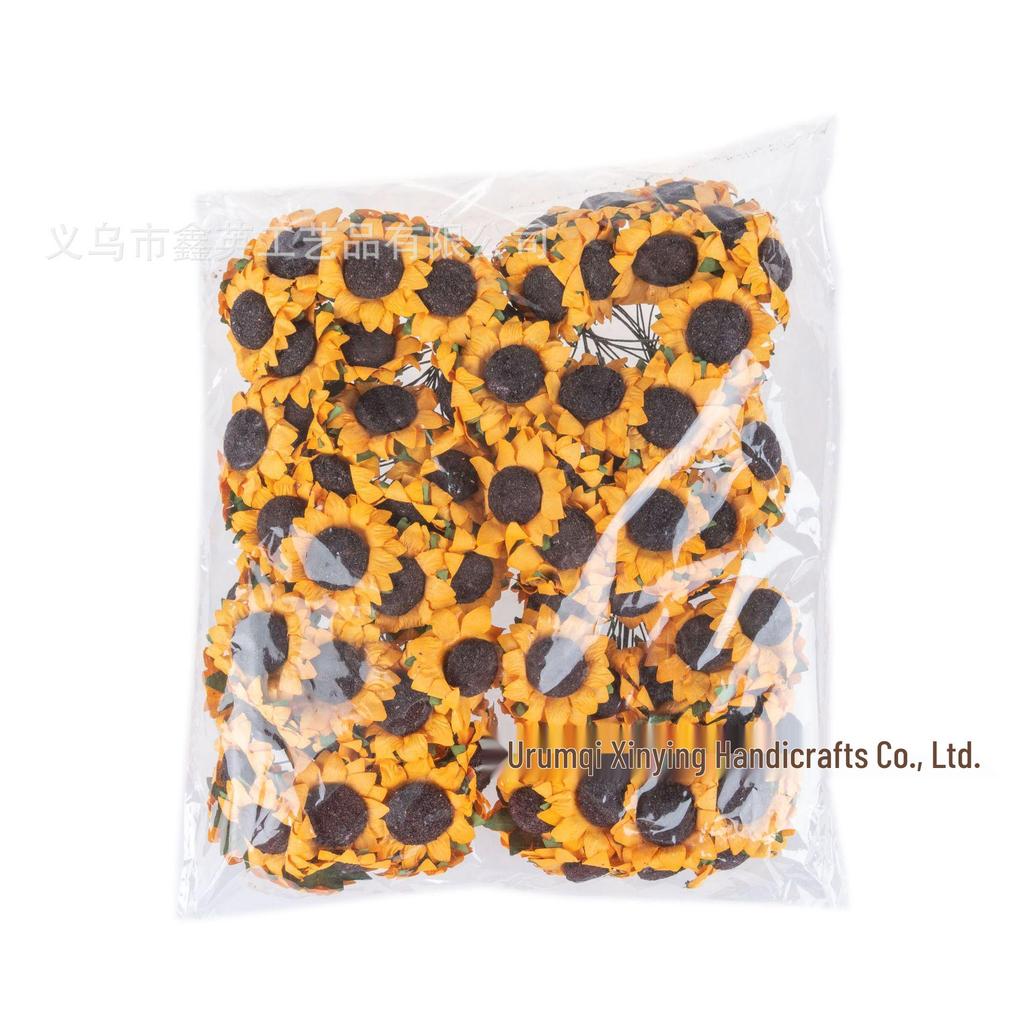 Sunflower Simulation Paper Gift Box Accessories - DIY Handmade Mini Bouquet
