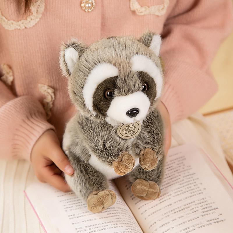Cute Cute Simulation Raccoon Doll Plush Toy Bear Doll Children Sleeping Soothing Pillow Rag Doll