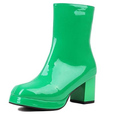 Waterproof Women's Ankle Boot Platform Sexy Red White Black Short Boots For Women Designer Autumn Winter Party Shoes Large Size