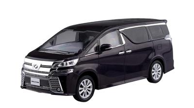 Aoshima Bunka Kyozai The Snap Kit Series Toyota Vellfire Burning Black Crystal Shine Glass Flake Plastic Model 1/32 Pre-Colored 04-C