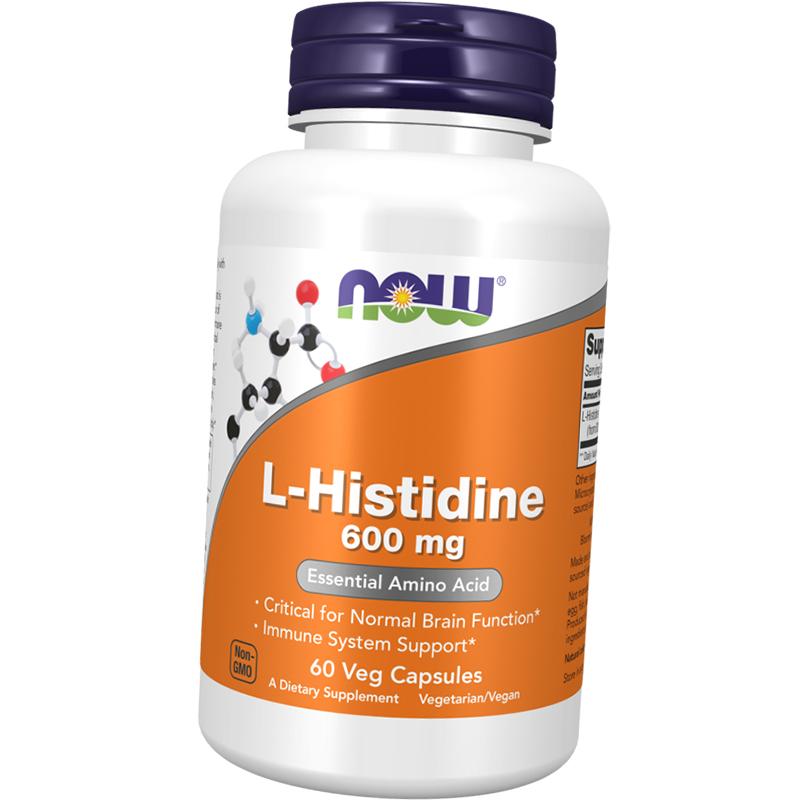 

L-Гистидин, L-Histidine 600, Now Foods 60вегкапс (27128052) 60vcaps