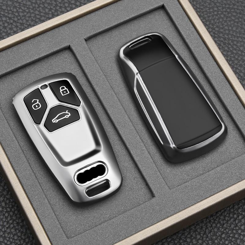 Fashion Car Key Case Cover For A4 B9 A5 A6 8S 8W Q5 Q7 4M S4 S5 S7 TT TTS TFSI RS Protector Shell Fob Accessories
