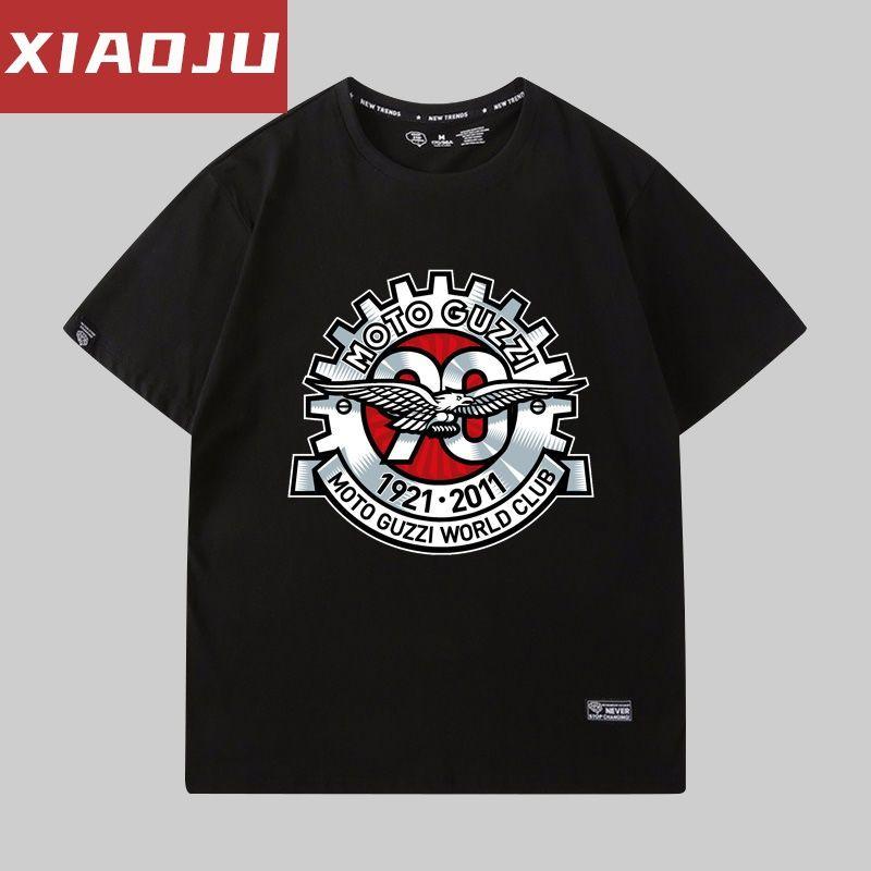 Short Sleeve T-Shirt Men's Trend Brand Personalized Fashion MOTO GUZZI Motorcycle Printed T-Shirt Men's Trend Ins Loose