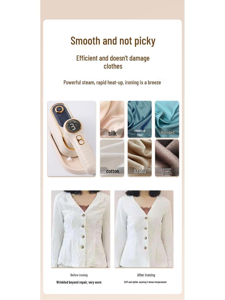 Portable Handheld Garment Steamer and Iron - New Electric Iron for Household Use