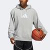 Adidas Sweatshirts Men's Gray Hooded Moderate Regular HF0237