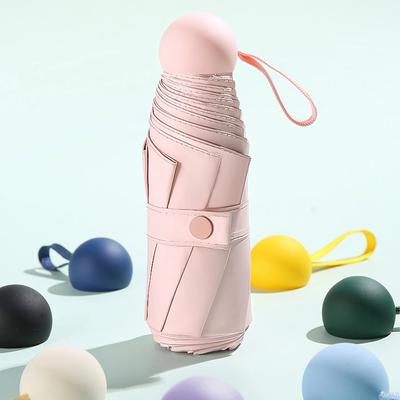 Portable Capsule Umbrella Mini Sun Umbrella Strong Waterproof Umbrella Foldable Travel Umbrella Sun and Rain Dual Use