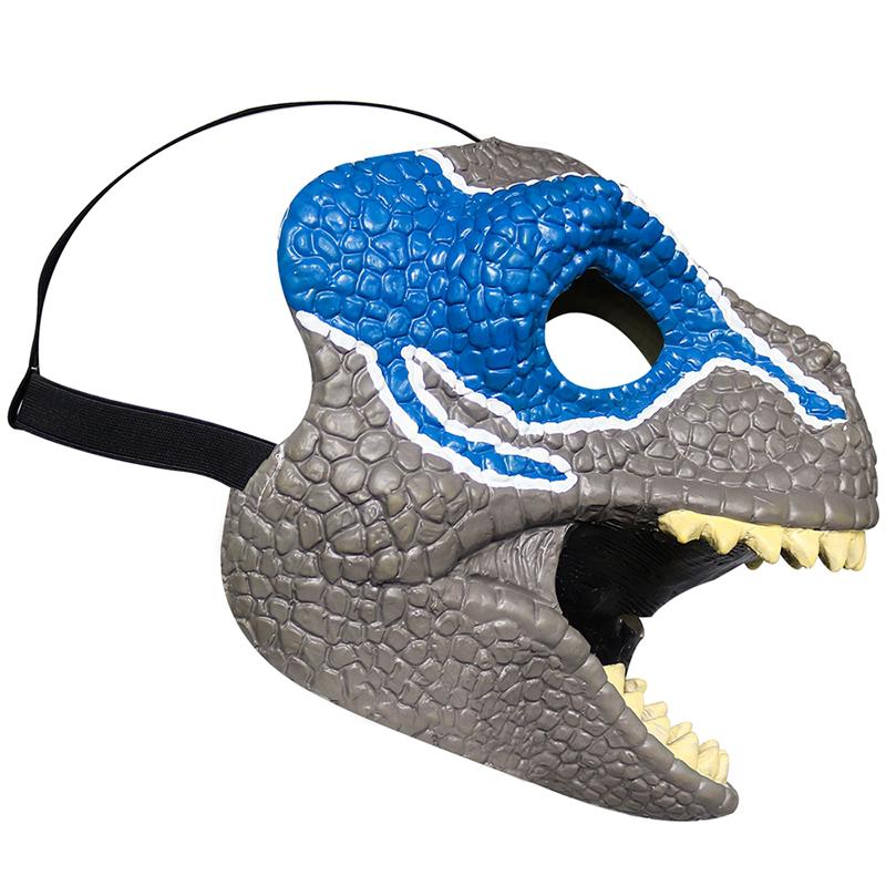 Dinosaur Headgear Party Mask Moving Mouth Dinosaur Simulation Toy Model for Halloween Themed Party Accessory