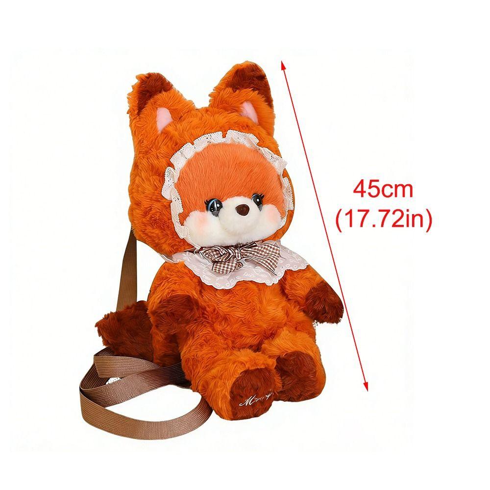 New Soft Plush Animal Plush Backpack Cotton Detachable Strap Plush Doll Backpack Cute Cartoon Shoulder Bag Daypack