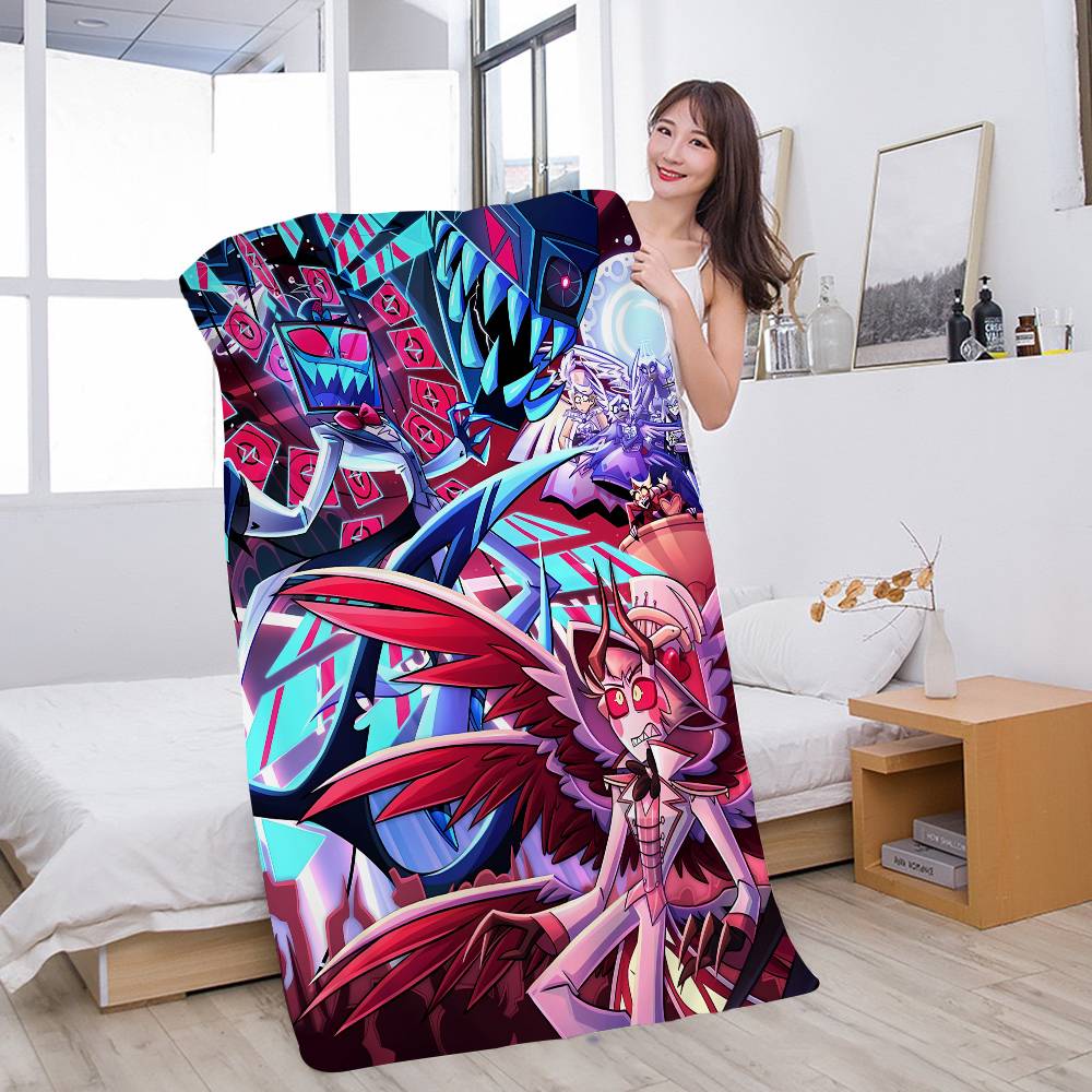 American Anime TV H-Hazbin H-Hotel Bath Towel Microfiber Soft Water Absorbing Breathable For Girl Kids Decorative Beach Towel