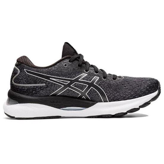 Asics Gel Nimbus 24 Weit Schwarz Weiß Damen Sneaker 1012B199-001
