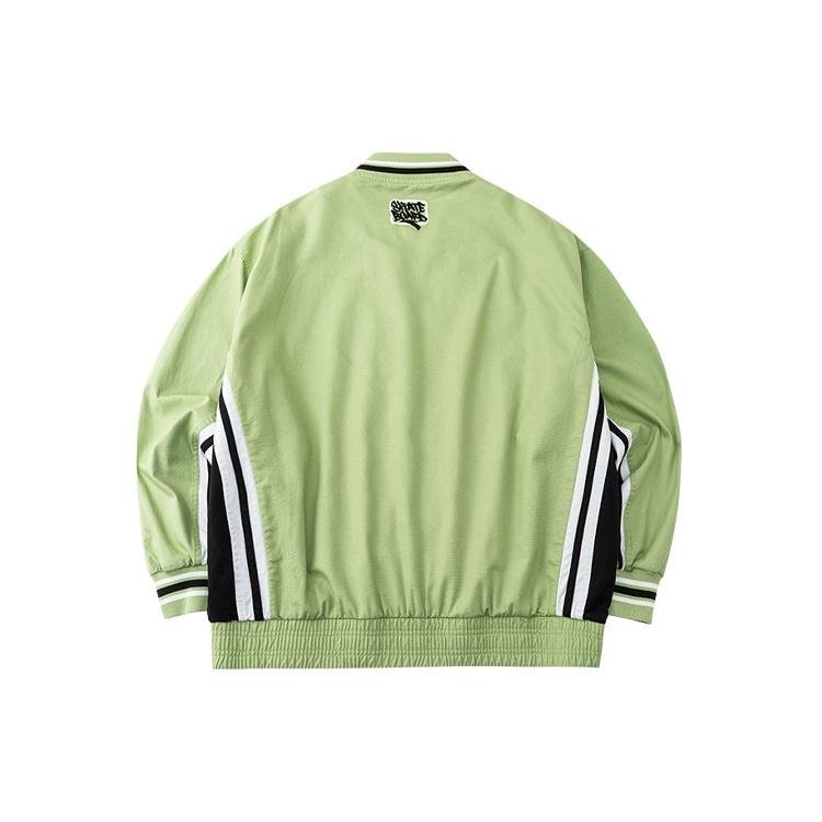 Anta Jackets Unisex Bamboo Green Baseball Collar Moderate Straight Fit 172218609-2