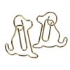 25pcs Shaped Paper Clips Metal Material Light Portable Golden Puppy Shapes Office Clips for Document
