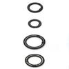 Black Metal Spring O Rings Durable Rustproof Multiple Sizes For Diy Craft Bag Making Keychain Accessories