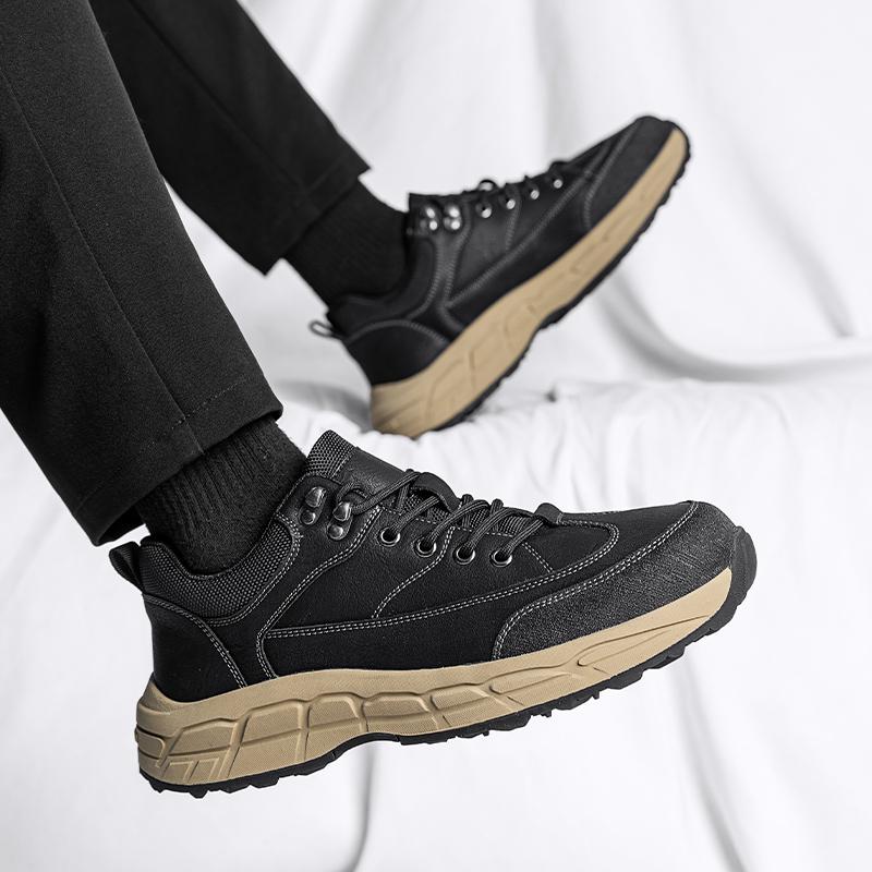2024 Nieuwe Echte Leren Casual Schoenen Heren Outdoor Oxfords Heren Bergschoenen Heren Comfort Sneakers Hardlopen Tenis Masculino