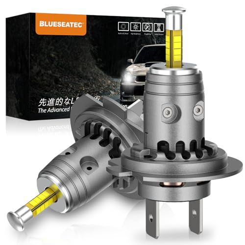 

BLUESEATEC [круговое свечение] H7 светодиодная фара, супер яркая, 24000 лм, соответствует требованиям техосмотра, 1:1 мини-размер, встроенный канселлер,