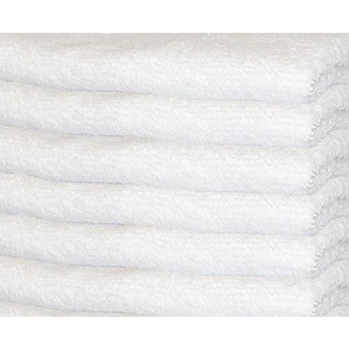 [Bulk Purchase Set] 100% Cotton White Face Towels, 10-Piece Set, 34 x 84cm