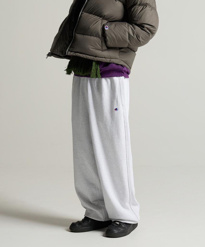 CHAMPION C-Logo Wide Fit Sweat Jogger Pants Light Grey