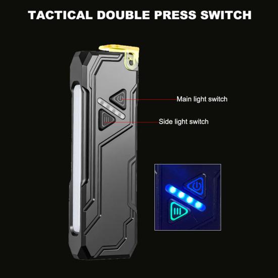 Rgb Led Flashlight With Clip Magnetic Modes Adjustable 680 Lumens
