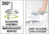 White Dp Hinges for Toilet Seat Soft Close Detachable