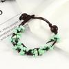 Bamboo Knot Turquoise Water Drop Bracelet/Anklet - Floral Stone Design, Multiple Sizes, Ideal for Seaside Vacations, Handmade, In Stock.