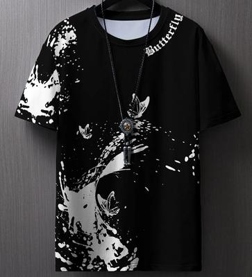 XXS-6XL Plus Size Men's T-shirt Letter Graphic Summer Casual Oversized Men Clothing Short Sleeve Top Tees Pullover