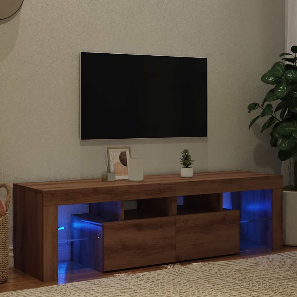 Vidaxl Mobile Porta TV con Illuminazione a LED, Rovere Artisan, 140X36,5X40 Cm