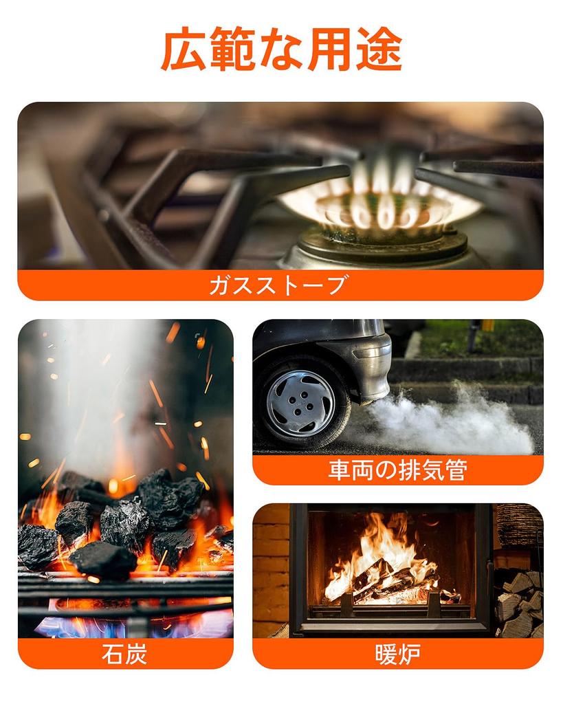 TopTes Carbon Monoxide CO Meter with Audio and Visual High Accuracy Portable CO Gas Tester with Backlit LCD Screen for and Industrial Use Orange