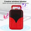 Mini-Wireless-Bluetooth-Lautsprecher, Kofferform, tragbarer Plug-in-Karten-Musikplayer(rot )