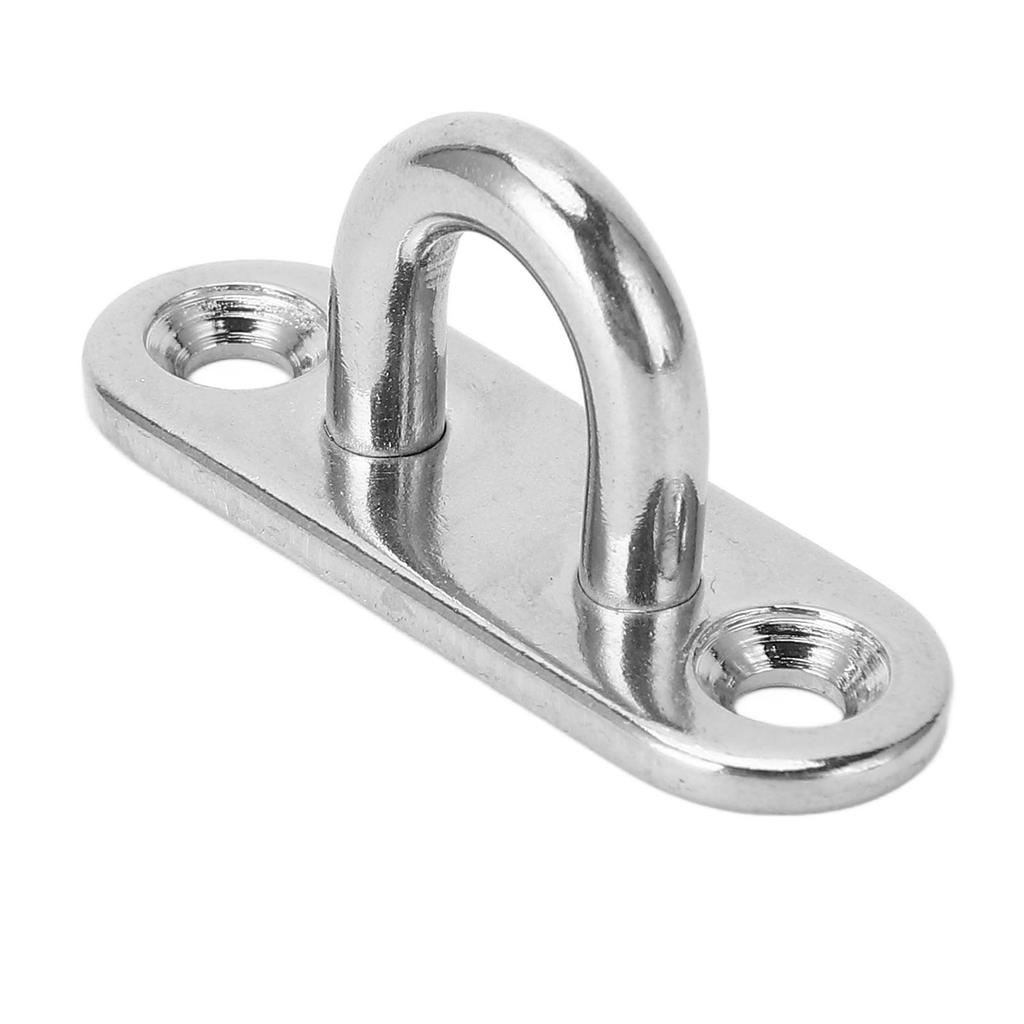 4Pcs Staple Ring Hook Stainless Steel Rugged 800LB High Strength Pad Eye Plate U Hook For Marine Yacht RV 45x15mm/1.8x0.6in