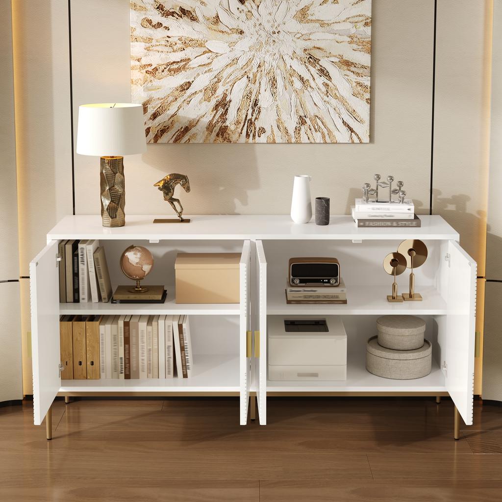 Modern Sideboards, Cabinets, Storage Cabinets, Chest of Drawers, suitable for Living Room/Dining Room/Entrance, 162 x 40 x 80cm (W/H/D)