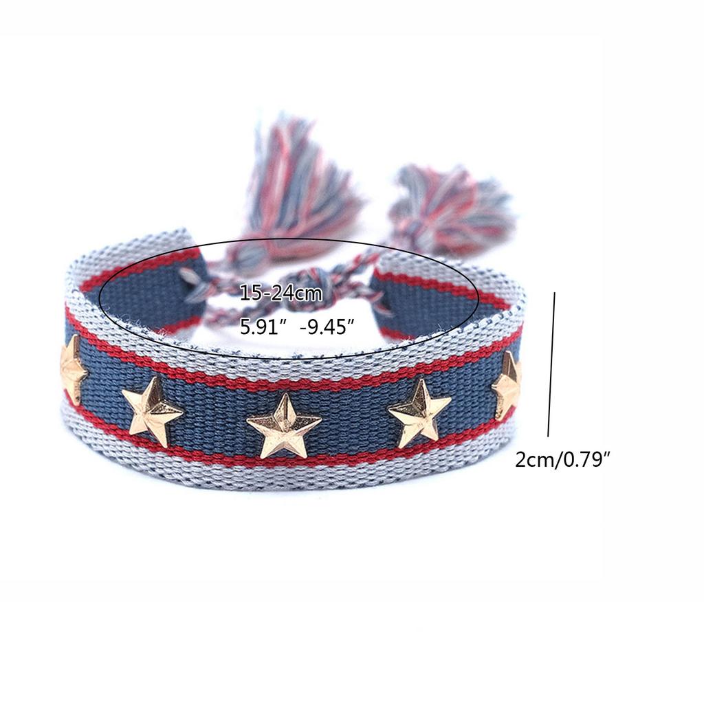 Handmade Wrist Strap Woven Tassel Wristband Adjustable Bracelets Hand Jewellery
