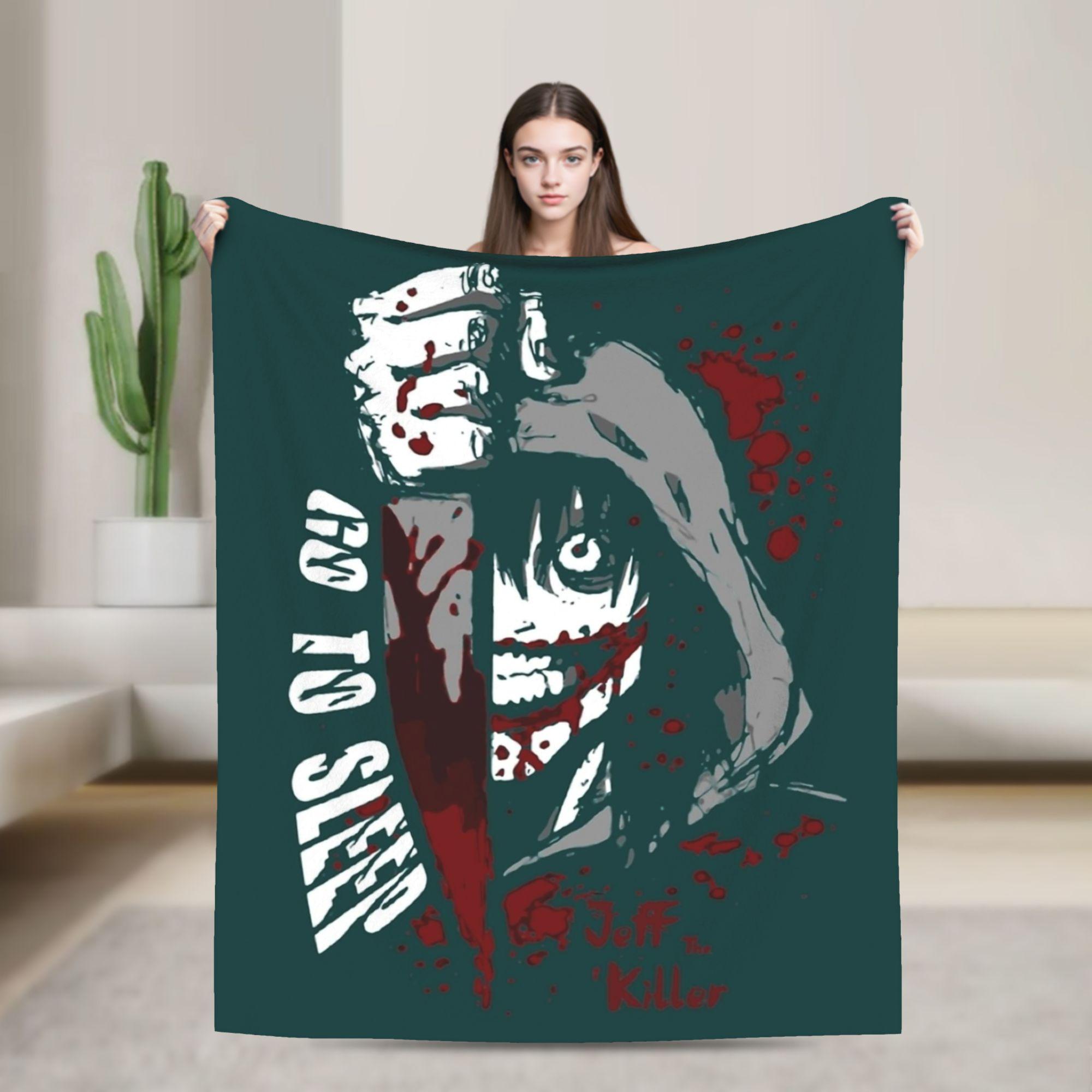 

Jeff the Killer Flannel Blanket Soft Warm Throw Blanket for Couch Bed Picnic Comfortable Bedspread Sofa Bed Cover 30x40in