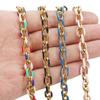 8mm Stainless Steel Colorful Enamel Cross DIY Chunky Hip Hop Chain for Necklace or Bracelet