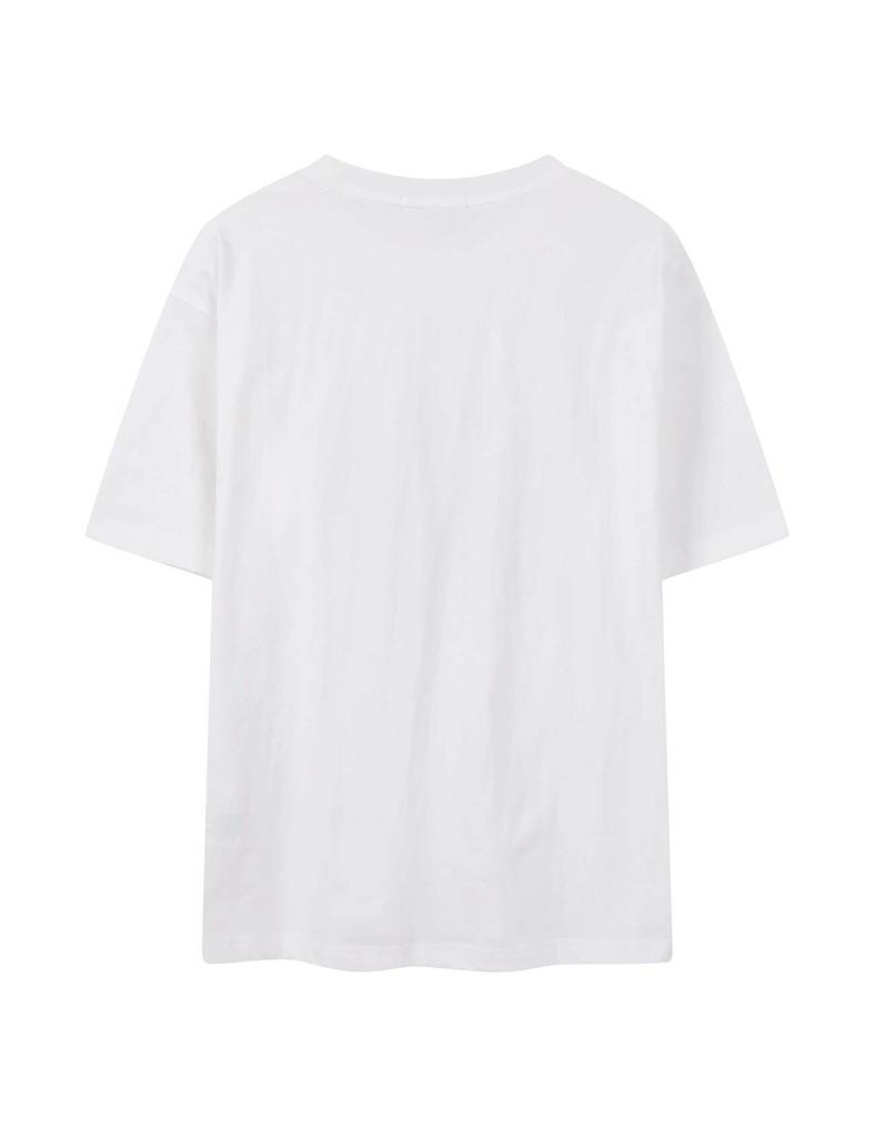 BUCKAROO Loose Fit Painting Road Lace T-Shirt Off White