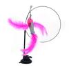 Plastic Sucker Wire Cat Teaser Stick With Suction Cup Cat Playing Teaser Wand Toy  Relieve Boredom