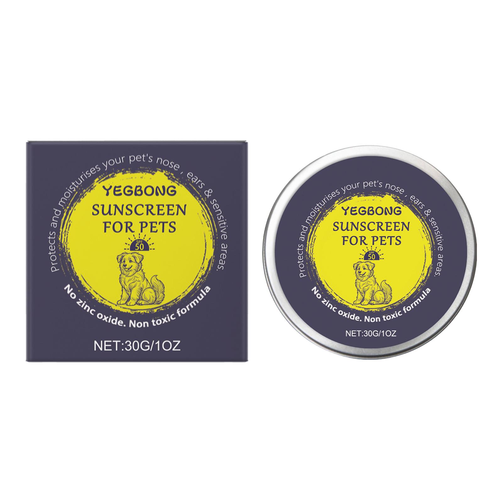 30г Солнцезащитный бальзам для питомцев SPF50 Солнцезащитный крем Бальзам для лап собаки Защита от вредных УФ-лучей