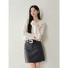 JIUZI AnaCo Relaxed Fit Dropped Shoulder Jacquard Wool Sweater
