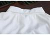 Women's Summer White Shirt: Artistic Loose-Fit, Mid-Length, Sun Protection, Thin Jacket with High-Low Hem.
