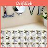 Modern 4 Letters Love Home Furniture Mirror Tiles Self-adhesive Wall Stickers For Elegance