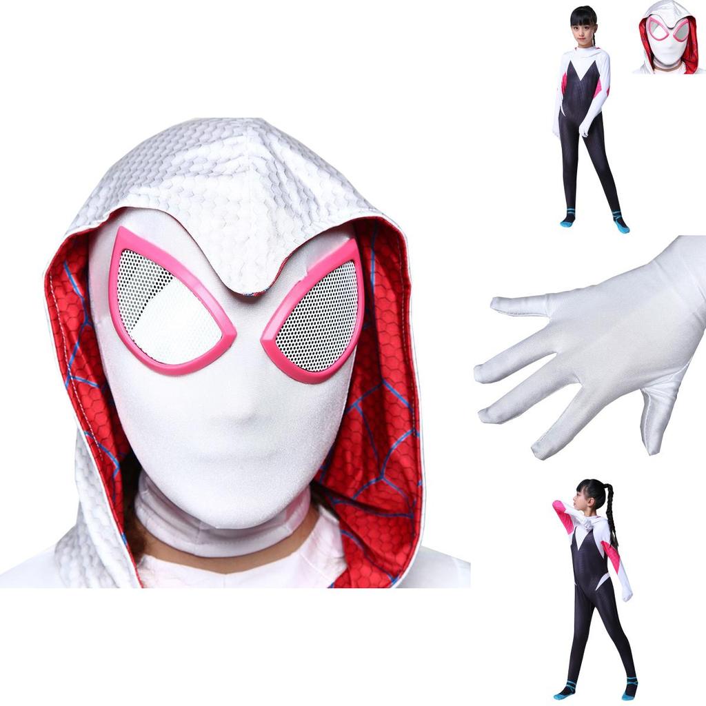 Vibrant Spider-man Into The Spider-verse Gwen Stacy Kids Costume Jumpsuit For Playful Adventures