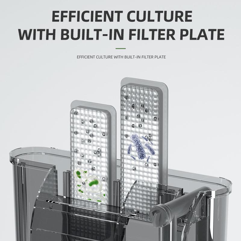 110V 220V Aquarium Filter Wall-mounted Fish Tank Filter External Grass Tank Filter Water Flow Adjustable Suitable for 30-80CM