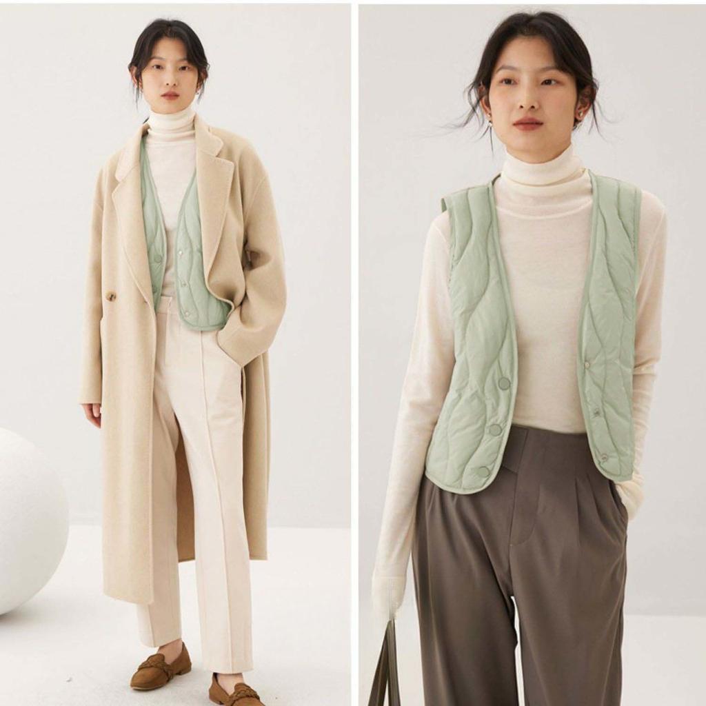 Women's Down Waistcoat White Duck Down Vest Casual Fashion High Grade Warm Waistcoat