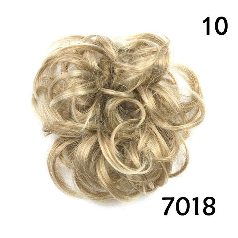 Elastic Band Hairdressing Hairband Hair Extension Curly Messy Chignon Hair Bun Curly Scrunchie