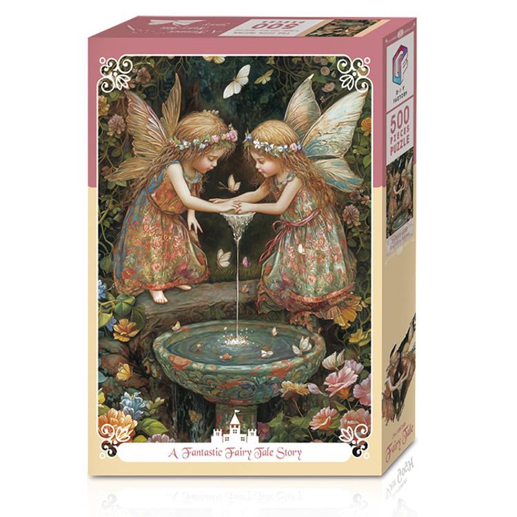 Butterfly Fairy Garden Jigsaw Puzzle Illustration 500 Pieces, Popular Korean Puzzle