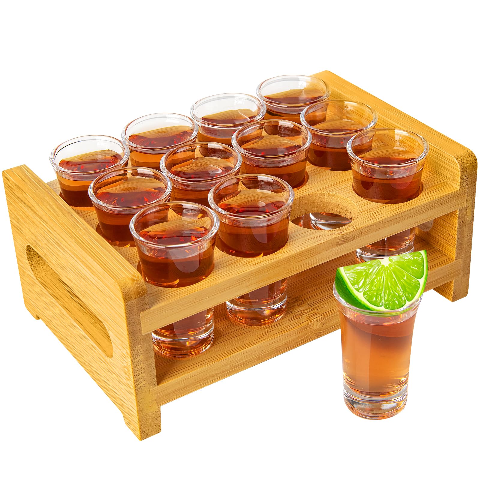 Shot Glass Set, 12 Pieces - 15cc/15ml Clear Shot Glasses, Mini Shot Glasses, Whiskey Glass Set, for Parties, Bars, and Clubs