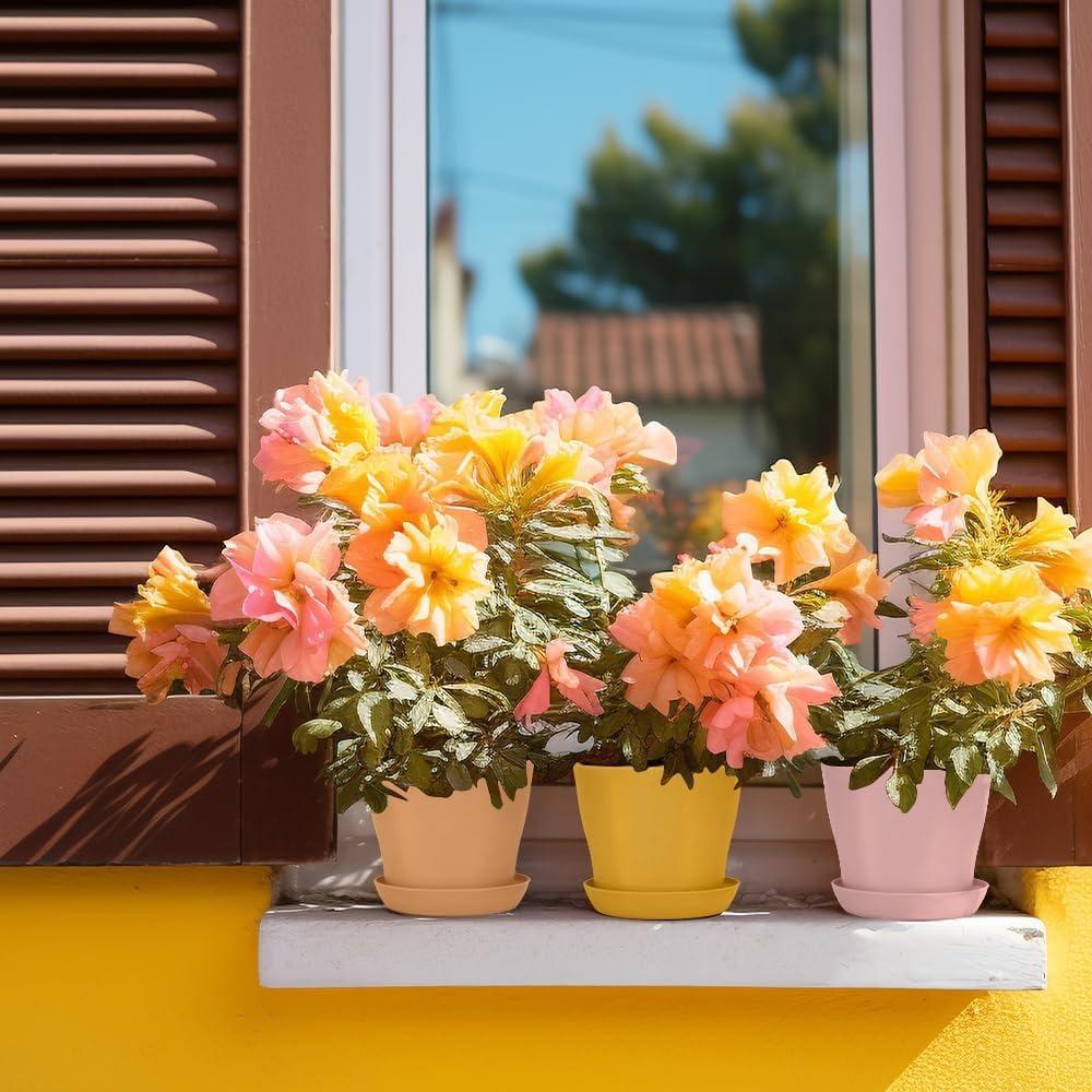8 pièces Pots de Fleurs Pots à Fleurs Cadeaux de Jardinage Pot en Plastique pour Plantes Pépinière Pot pour Succulentes Jardinières pour Plantes d'Intérieur Petits Pots de Fleurs Jolis Pots de Fleurs